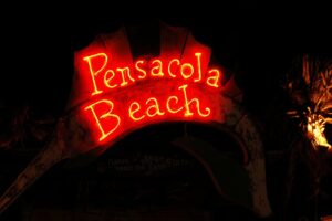 Pensacola Beach at night