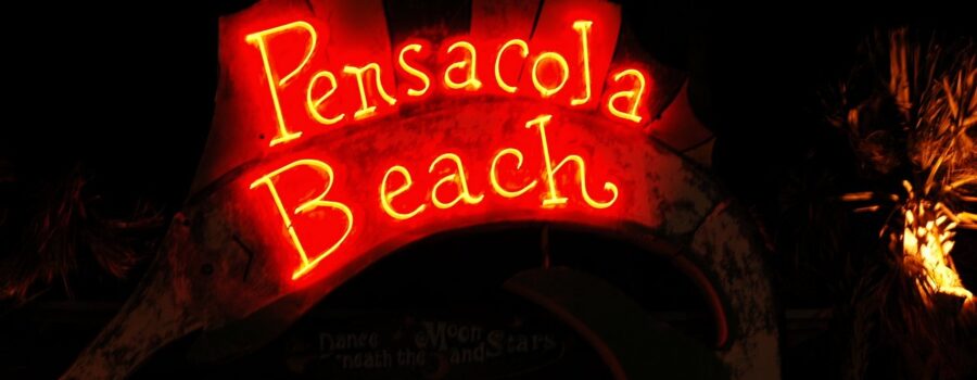 Pensacola Beach at night