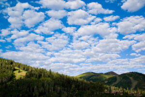 Park City, Utah happy clouds