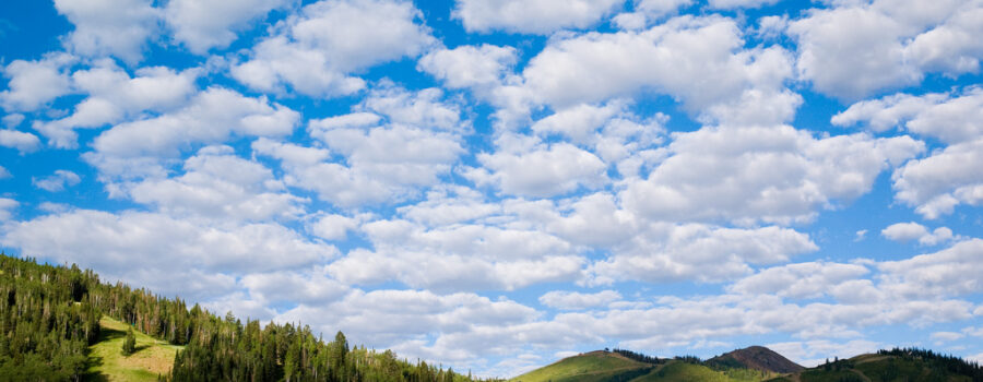 Park City, Utah happy clouds