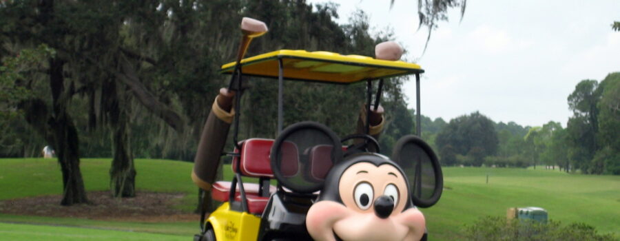 Mickey Mouse golf cart