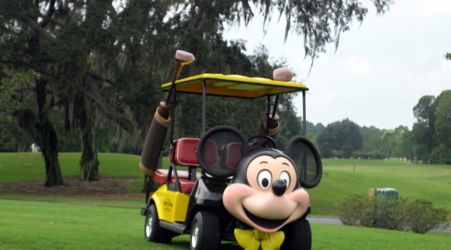 Mickey Mouse golf cart