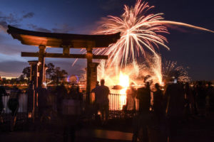 fireworks at epcot lagoon