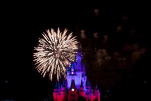 Cinderella castle fireworks
