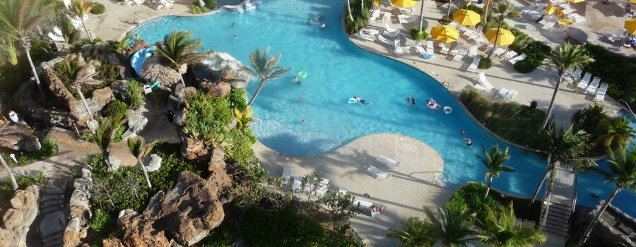 Marriott's pool in Aruba